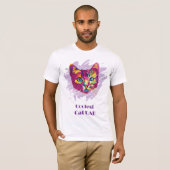 「クール猫パパ」ティー Tシャツ (正面フル)