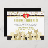 クール猫結婚文房具 招待状 (正面/裏面)