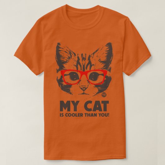 クール猫 Tシャツ (デザイン正面)