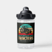 クール男の子だけトラクターの名前を追加 ウォーターボトル (背面)