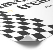 クール男の子の市松模様にレトロ ポスター (角)