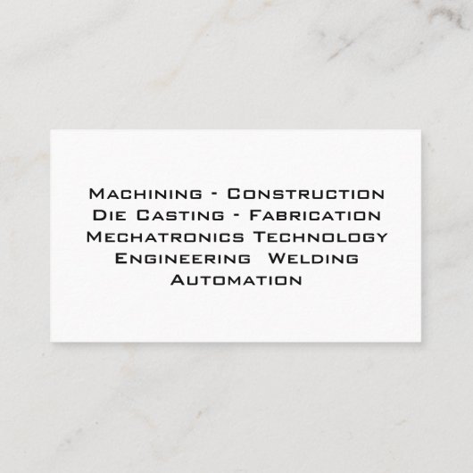 クール男らし建築 名刺 (裏面)