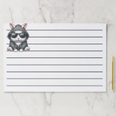 クール白うさぎフード付きスウェットシャツとサングラス ペーパーパッド (インサイチュ)