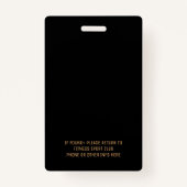 クール白黒イベントスタッフ会社ロゴ名ID バッジ (裏面)