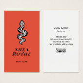 クール白黒スネーク自然ロゴ (正面&裏面)