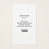 クール白黒スネーク自然ロゴ (裏面)