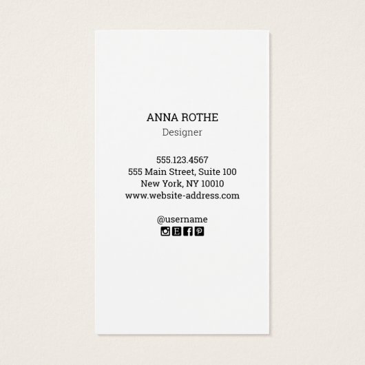 クール白黒スネーク自然ロゴ (裏面)