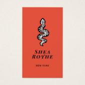 クール白黒スネーク自然ロゴ (正面)