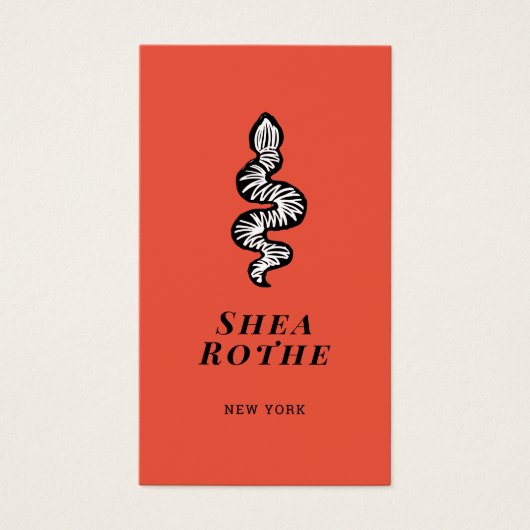 クール白黒スネーク自然ロゴ (正面)