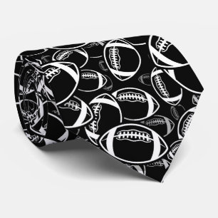 クール白黒タイル模様サッカー競技 ネクタイ