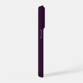 クール白黒パープルモダンスクリプトモノグラム iPhoneケース (右側面)