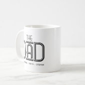 クール白黒型パーソナライズされたパパマグカップ コーヒーマグカップ (正面左)