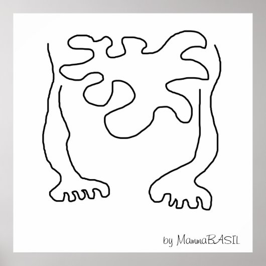 クール白黒抽象芸術ポスター! ポスター (正面)