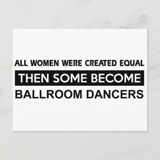 クール社交ダンス踊りデザイン ポストカード (正面)