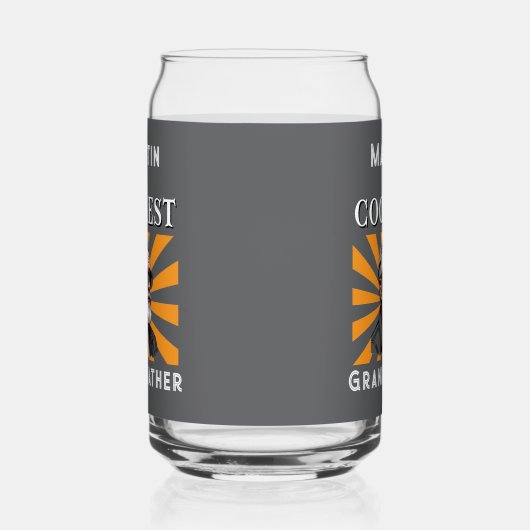 クール祖父レトロおもしろいサンクールグラス ガラス缶 (左)