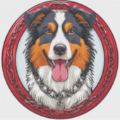クール純血犬 シール (正面)