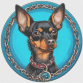 クール純血犬 シール (正面)
