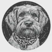 クール純血犬 シール (正面)