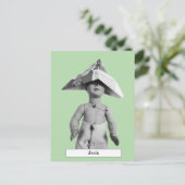 クール紙ハット人形はがき ポストカード (スタンド正面)