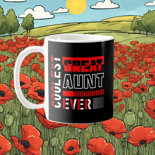 クール素晴らし叔母の言葉の芸術を追加モノグラム コーヒーマグカップ