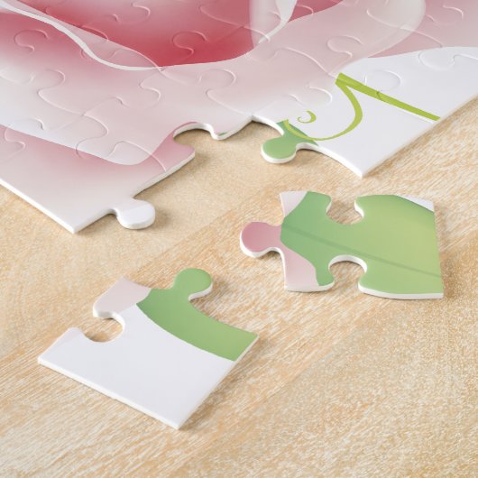 クール素晴らし花かわいいガーリーレトロフローラ ジグソーパズル (側面)