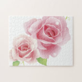 クール素晴らし花かわいいガーリーレトロフローラ ジグソーパズル (横)