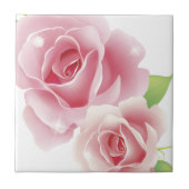 クール素晴らし花かわいいガーリーレトロフローラ タイル (正面)