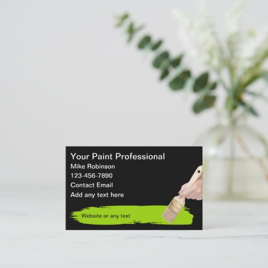 クール絵を描プロフェッショナルハウスペインター 名刺 (スタンド正面)