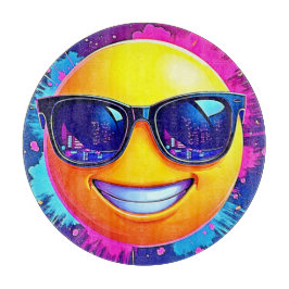 😎 クール絵文字スプラッシュおもしろい カッティングボード