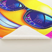 😎 クール絵文字スプラッシュおもしろい シェルパブランケット (3/4)