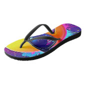 😎 クール絵文字スプラッシュおもしろい ビーチサンダル (アングル)