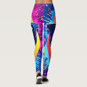 😎 クール絵文字スプラッシュおもしろい レギンス (裏面)