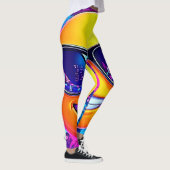 😎 クール絵文字スプラッシュおもしろい レギンス (右)