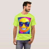 😎 クール絵文字スプラッシュおもしろい Tシャツ (正面フル)