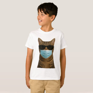 クール網掛け猫 Tシャツ