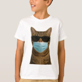 クール網掛け猫 Tシャツ (正面)