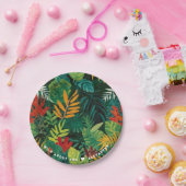 クール緑の熱帯の緑離れのジャングル ペーパープレート (パーティー)