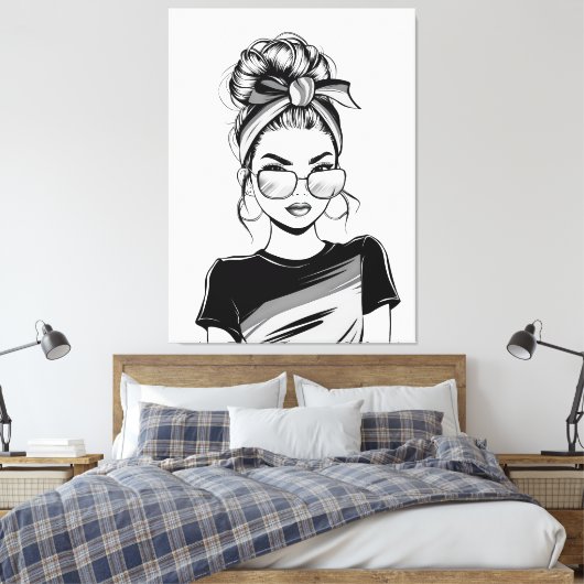 クール自信 キャンバスプリント (インサイチュ (寝室))