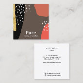 クール自然抽象芸術 スクエア名刺 (正面/裏面)