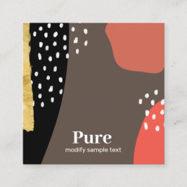 クール自然抽象芸術 スクエア名刺