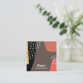 クール自然抽象芸術 スクエア名刺 (スタンド正面)