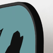 クール自然野外樹木 | Wolf モダン Monogram ピックルボールラケット (左詳細)