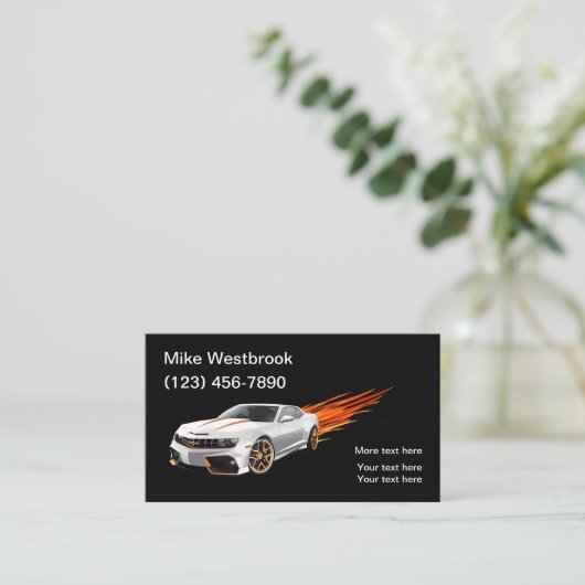 クール自車の動気に車 名刺 (スタンド正面)
