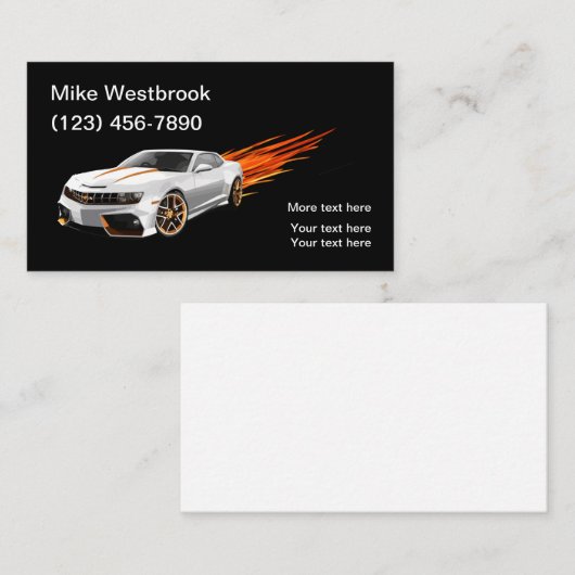 クール自車の動気に車 名刺 (正面/裏面)