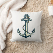 クール航海のいかり・セーラーアート（両面） クッション (ブランケット)