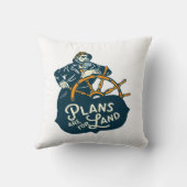 クール航海のいかり・セーラーアート（両面） クッション (裏面)