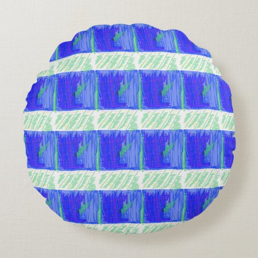 クール航海の抽象芸術枕 ラウンドクッション (正面)