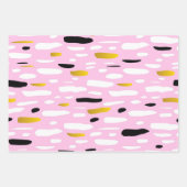 クール色数々のデザインモダン ラッピングペーパーシート (正面2)