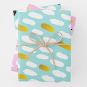 クール色数々のデザインモダン ラッピングペーパーシート (インサイチュ)