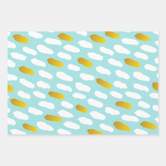 クール色数々のデザインモダン ラッピングペーパーシート (正面)